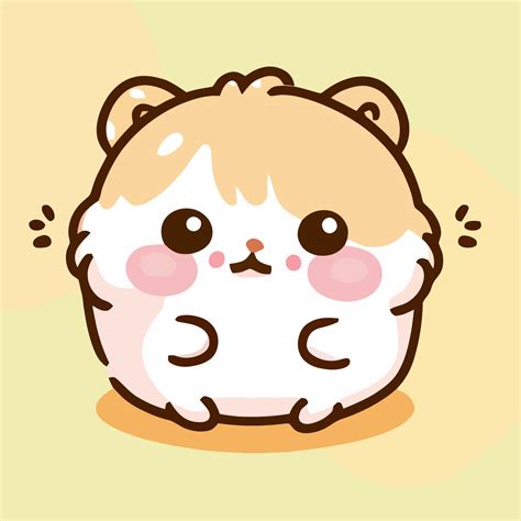 Ilustração De Hamster Fofo Hamster Kawaii Chibi Estilo De Desenho Vetorial Desenho Animado De