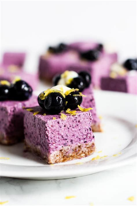 Vegan ganache with dark chocolate. No Bake Lemon Blueberry Cheesecake Bars (vegan & gluten ...