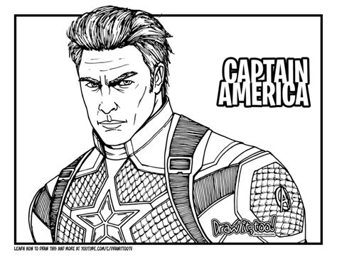 How To Draw Captain America Avengers Endgame Drawing Tutorial Draw