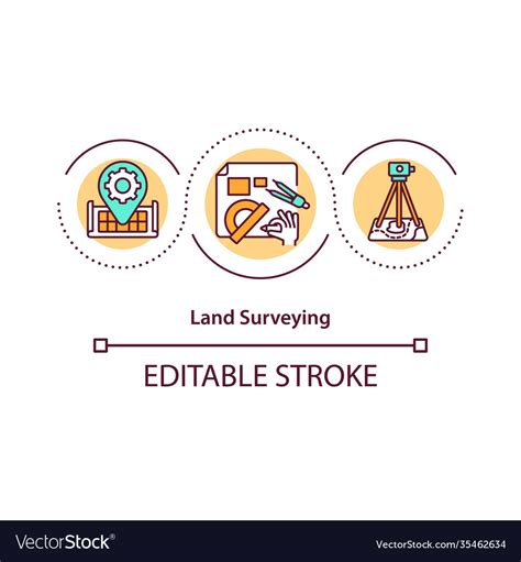 Land Surveying Concept Icon Royalty Free Vector Image