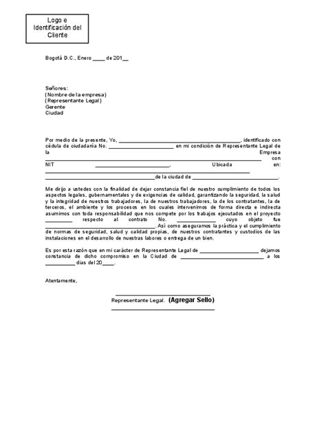 Doc Modelo Carta Contratista Personal Akrom Ltda