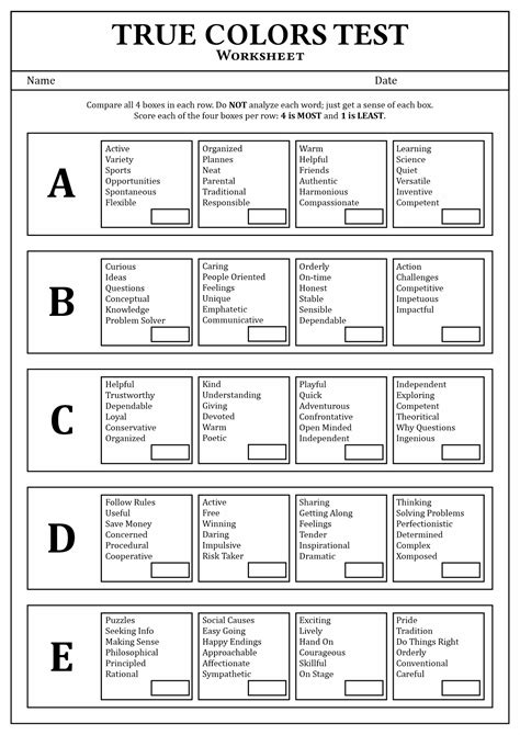 18 Best Images Of Personality Styles Assessment Worksheet Personality
