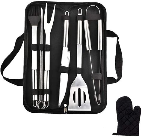Emwel Bbq Grill Tools Set 9 Pieces Stainless Steel Bbq Tool Sets 1