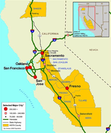 Road Map Of Central California