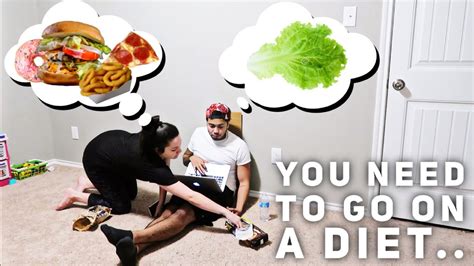 telling my wife to “go on a diet” to see her reaction 😬 youtube