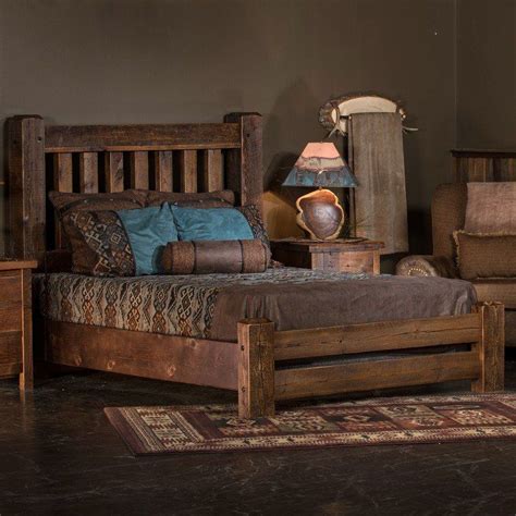 Rustic Reclaimed Barn Wood Bed Rustic Bedroom Furniture Rustic Bed