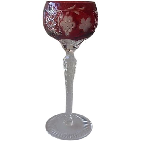 Ajka Crystal Red Wine Goblet From Colemanscollectibles On Ruby Lane