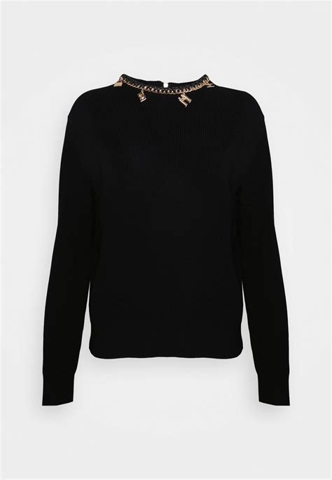 Elisabetta Franchi Womens Sweater Strickpullover Neroschwarz
