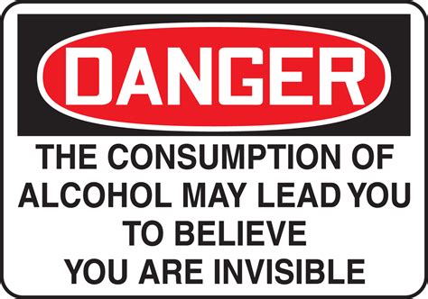 Alcohol Makes You Invisible Funny Labels Lagh336