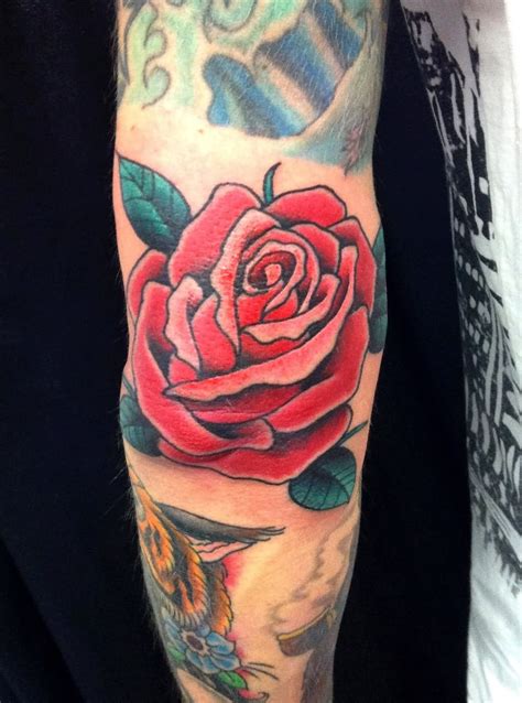 Rose Elbow Tattoo Traditional Best Tattoo Ideas