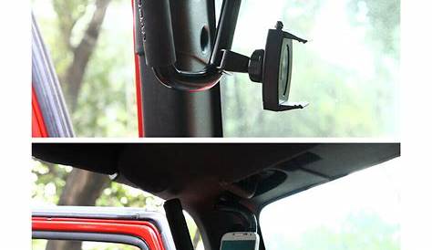 Front Grab Bar Handles & Phone Holder For 2007-2020 Jeep Wrangler JK Solid Steel | eBay