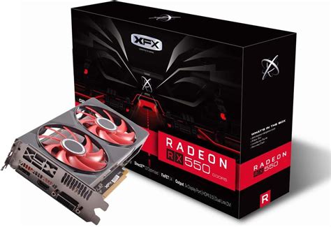 Xfx Radeon Rx 550 Tarjeta Gráfica Ddr5 De Doble Disipación 4 Gb Rx