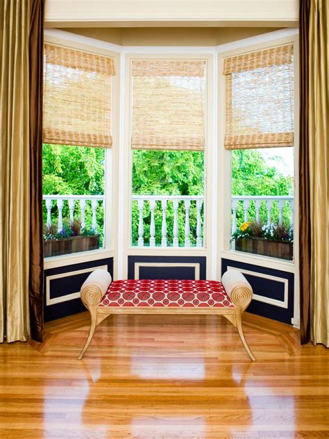 Box pleat curtains are another popular window treatment and for good reason. Modern Bay Window Styling Ideas