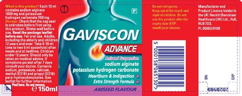 You must chew the chewable tablet before you swallow it. Gaviscon Advance Aniseed Suspension - Leaflet