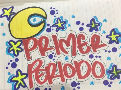 Primer Periodo Decoraciones Para Marcar Cuadernos Marcas De