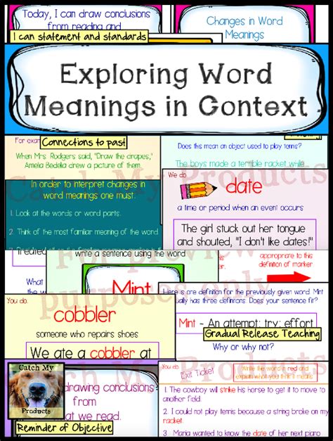 Word Meanings Context Clues Powerpoint Improve Reading Comprehension