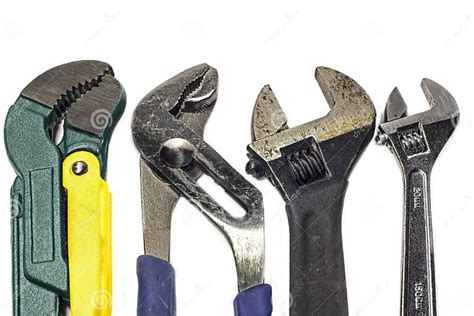 Set Of Different Types Used Wrenches Stock Photo Image Of Plumber