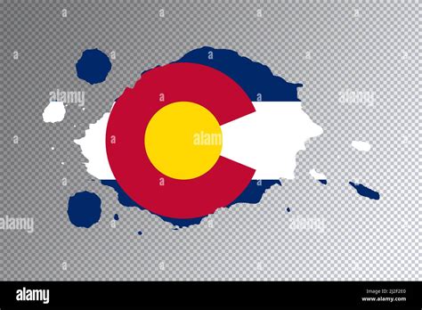 Colorado State Flag Colorado Flag Transparent Background Stock Photo