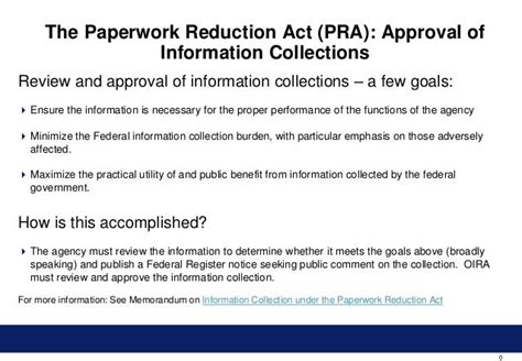 The Paperwork Reduction Act Pra Approval Of Information Collections