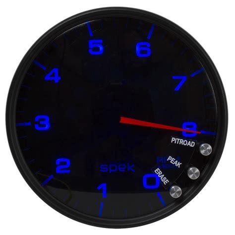 Autometer 5in 0 8000 Rpm In Dash Black And Black Spek Pro Tachometer