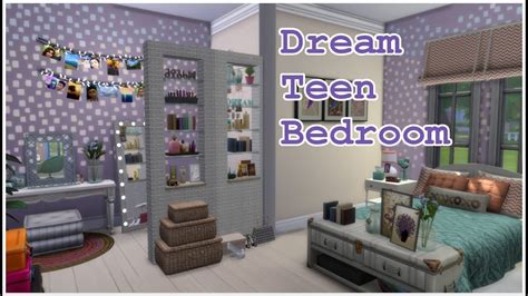Dream Teen Bedroom With Cc Links Room Build The Sims 4 Building