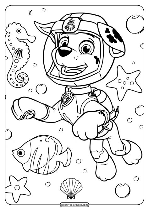 He is a male mixed breed eco pup and the fifth member of paw patrol. Printable Paw Patrol Pdf Coloring Pages
