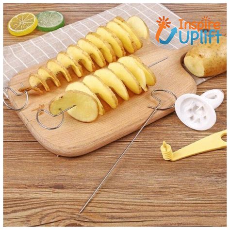 Reusable Twisted Potato Spiral Cutter | Spiral potato cutter, Spiral cutter, Spiral potato