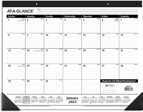 At A Glance 2024 Desk Calendar Monthly Desk Pad 21 34 X 17 Large