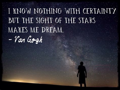 Vincent Van Gogh Quote I Know Nothing With Any Certainty But The