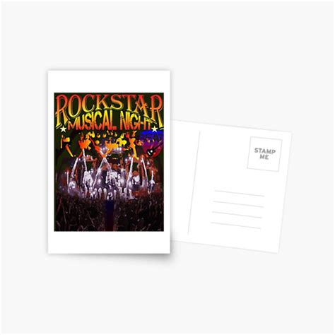 Rockstar Performer Of Rock Music Postcard By Suesakpal Rock Music