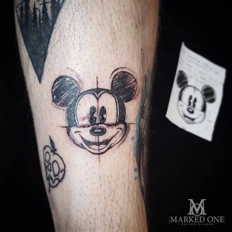 Classic Mickey Mouse Sketch Tattoo By Abbie Jago At Marked One Tattoo