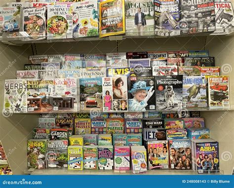 Retail Store Magazine Rack May 2022 Editorial Stock Photo Image Of