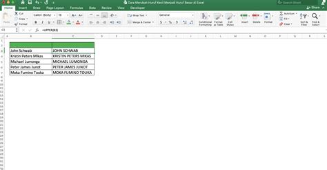 Cara Merubah Huruf Besar Ke Huruf Kecil Pada Excel