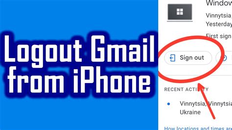 How To Logout Gmail From Iphone New Youtube