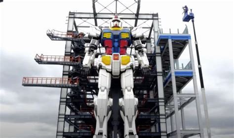 The Giant Gundam Robot Makes Its First Moves In Japan Video Strange Sounds