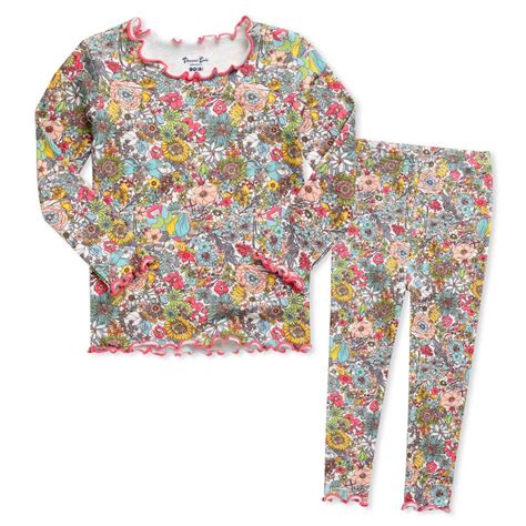 Shirring Flower Mint Pajama Set Toddler Girls Modal Pajamas Etsy