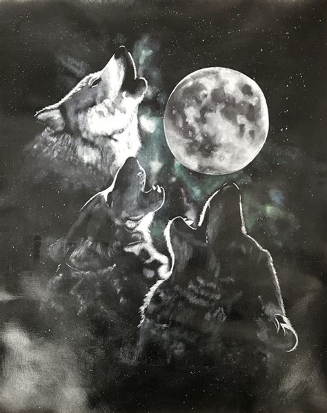 3 Wolf Moon Carol Joannette Fine Arts