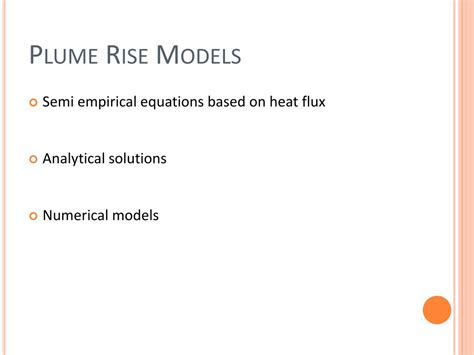 Ppt Plume Rise Powerpoint Presentation Free Download Id2321354