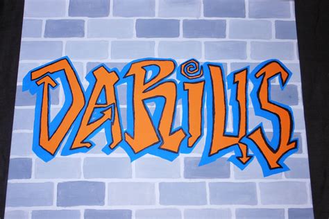 Graffiti Name Painted On Canvas Great To Hang In A Boys Bedroom