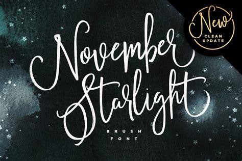 November Starlight Font Design Cuts
