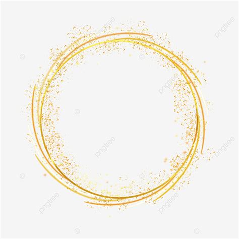Elegante Círculo Dorado Brillante Png Dibujos Circulo Brillar