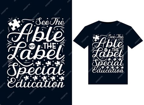 Premium Vector | See the able not the label, special education
