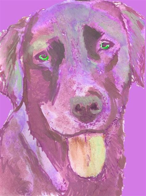 Labrador Dog Portrait Print Colourful Abstract By Ojsdogpaintings