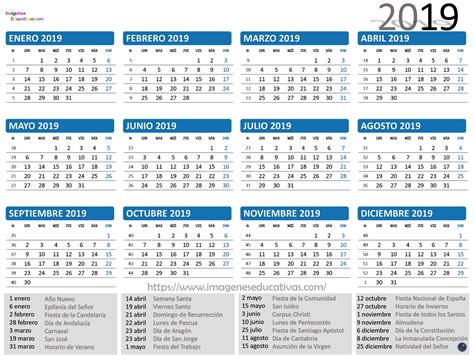 Calendario 2019 2 Imagenes Educativas