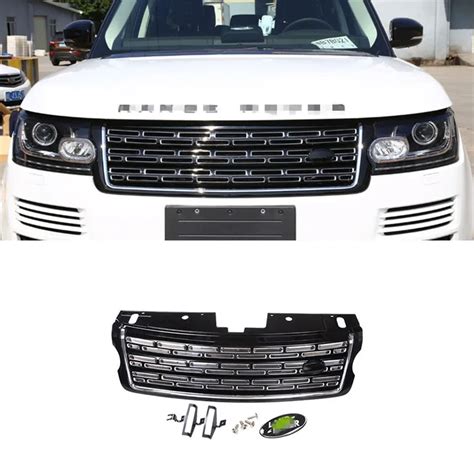 New Abs Silver Black Front Grille Trim Replacement Parts For Land