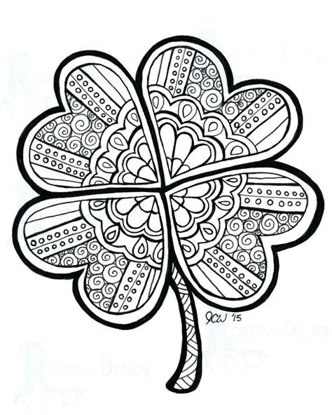 4 Leaf Clover Drawing Free Download On Clipartmag