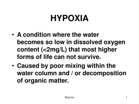 Ppt Hypoxia Powerpoint Presentation Free Download Id334396