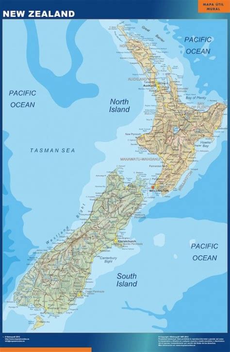 Wall Map New Zealand Digital Maps Netmaps Uk Vector Eps And Wall Maps