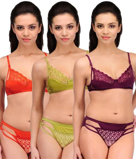 Buy Urbaano Purple Lace Bra Panty Sets Online At Best Prices In India