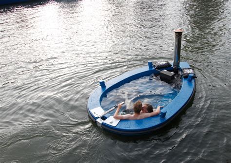 The Hottug A Motorized Floating Wood Fired Hot Tub If It S Hip It S Here